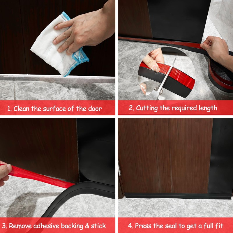 Silicone Weather Stripping, Door Draft Stopper Window Seal Strip for