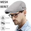 AUNGKWANG Men's Peaked Cap, Unisex Beret Hat, Breathable Mesh, Sun
