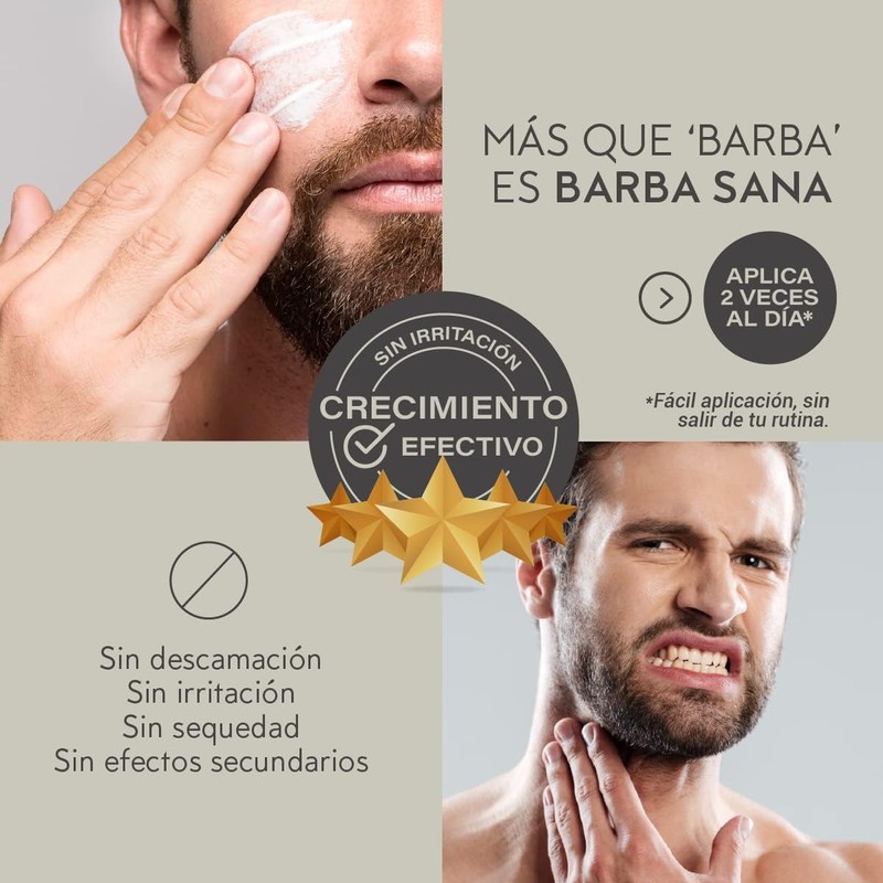 Balsamo para Crecimiento de Barba (Media o Huecos) y Bigote
