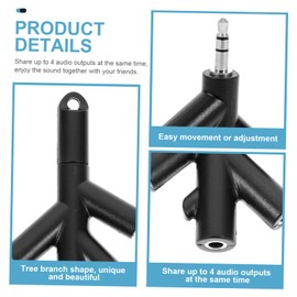 Gatuida 4pcs Professional to Audio Splitter Adapter for Headphones Stereo Headset Splitter for Laptop Tablet and Smartphone Use Compact Design for Easy Portability