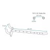 Exhivit Ganchos Blister Plastico P/ Perfocel O Panel 50 Pzs