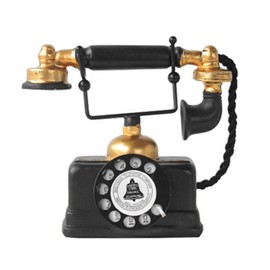 Vintage Phone Decor Worn Out Design Durable Resin Metal Widely Used Decorative Phone Model for Home Cafe Office