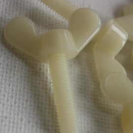 50 Tornillos de Mariposa de Nylon, M5 x 20 mm, Tornillos de máquina con Tuercas y Arandelas