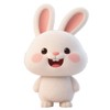 Decorative Cute Bunny Car Window Sticker, 2-Piece Suitable for Decorating