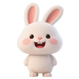 Decorative Cute Bunny Car Window Sticker, 2-Piece Suitable for Decorating car Bodies, Bumpers, Windows, Helmets, laptops, and suitcases TUZI-1