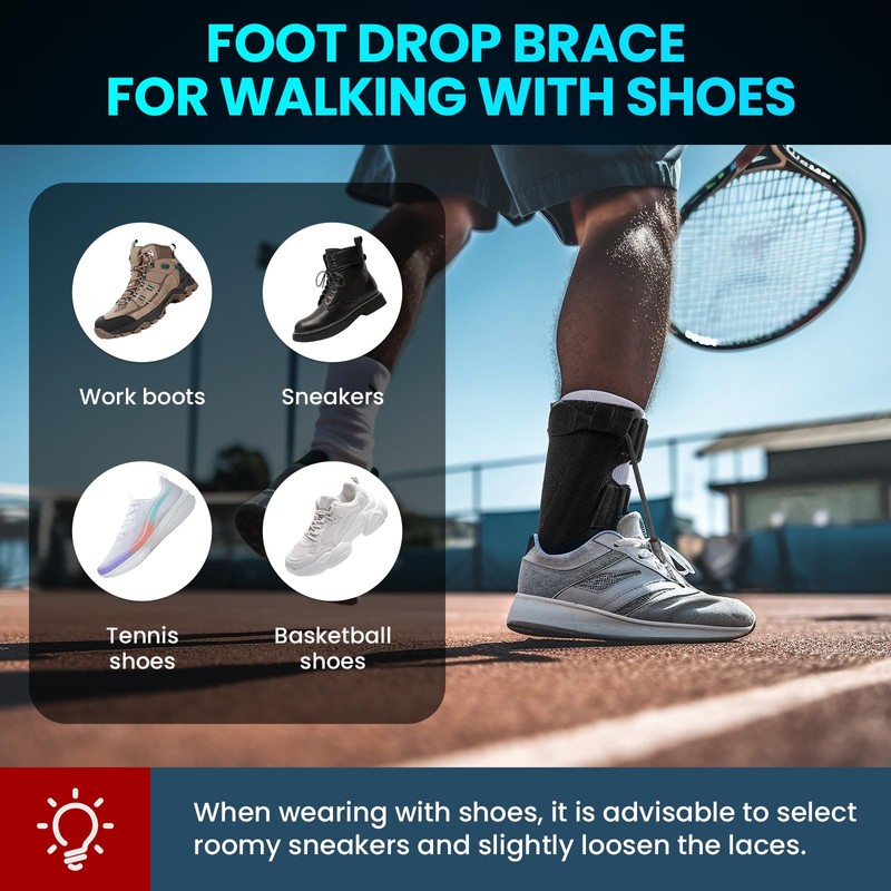 Welnove AFO Foot Drop Brace – Adjustable Drop Foot Braces