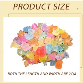 Syylqyr 100PCS Mini Resin Animals Mixed, Resin Animals Rare, Sea Creatures Glow in the Dark Miniature Sea Creatures for Fish Tank Aquarium Fairy Garden Dollhouse Party Decor & DIY Projects