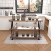 MUZIK 3-Tier Industrial Pipe Table Leg Set, Iron Base Legs