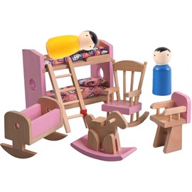 7 Pcs Dolls House Furniture,Dolls House Furniture Set Accessories,Educational Toys Suitable for Kid,Including Bedroom Furniture,Suitable for Long-Term Use in Various Game Scenarios