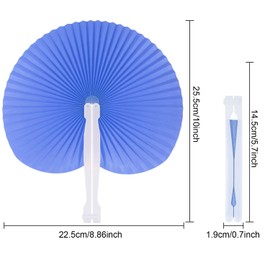 Pangda - 24 unidades de abanicos plegables de papel redondo surtido con mango de plástico para bolsas de regalo de boda, Multicolor, 1