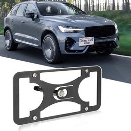 Front License Plate Holder Compatible with Volvo XC60 2018-2023 Front Bumper Tow Hook License Plate Mounting Bracket Holder No Drill License Plate Frames Car Accessories Kit