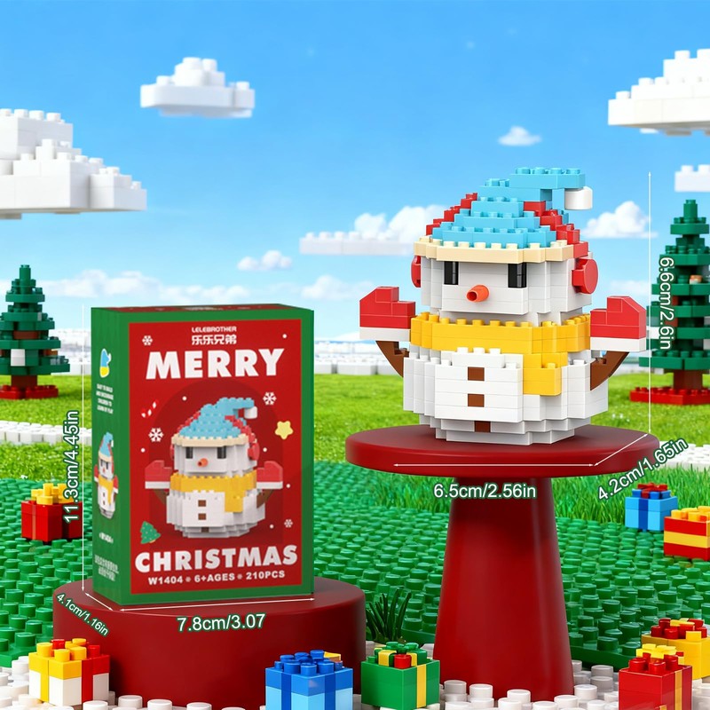 Yee hfafa 4 Pack Santa Claus Design Building Blocks Set,