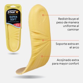 Plantillas Super Soft Extra Suaves para Pies Delicados: Confort y Soporte para Artritis y Fascitis Plantar, Tallas 29-30