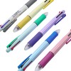MROOFUL 6 Pcs 4 in 1 Multi-Coloured Ballpoint Pen Erasable
