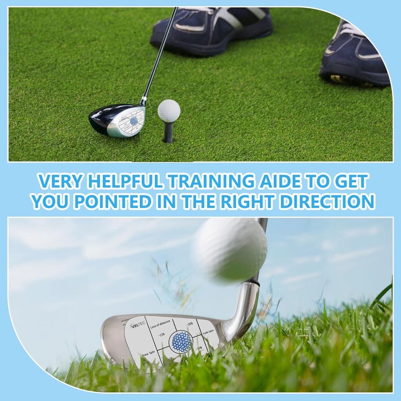Veltec Premium Golf Impact Tape Labels, Self-Teaching Sweet Spot and