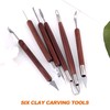 Clay Sculpting Modelling Tools, 6pcs Wax Carving Engraving Tools Pottery