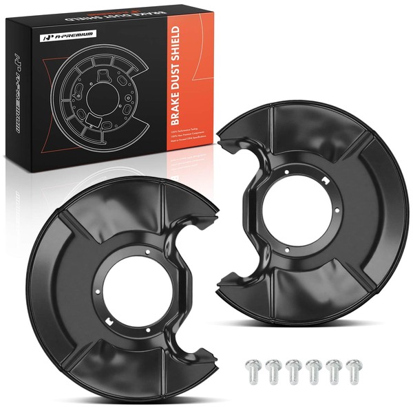 A-Premium Front Driver and Passenger Side Brake Dust Shield Compatible