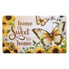 Likiyol Sunflower Kitchen Rugs, Floral Kitchen Mats for Floor Butterfly Farmhouse Anti Fatigue Mats for Kitchen Floor, Non Slip Washable Kitchen Mat for Home, Sink, 18'' x 30''