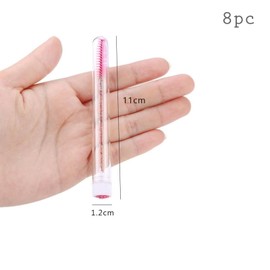 Wimpernpinsel 12 Stück Kristall Mascara Stäbe, Tragbare Wimpernbürsten, Leere Mascara Tube, Wimpernbürste Tubes, für Verlängerung der Wimpern(Rosa)