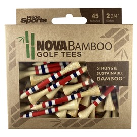 PrideSports 2-3/4" Nova Bamboo Tees Red/White/Blue Stripe
