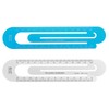 sourcing map Ruler 12 cm Metric Bookmark Clip Ruler Metal