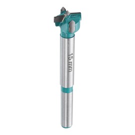 HARFINGTON Forstner Drill Bit 19/32" (15mm) Tungsten Carbide Wood Drill Bit Hole Opener Cutter for Hinge Drilling Woodworking, Green