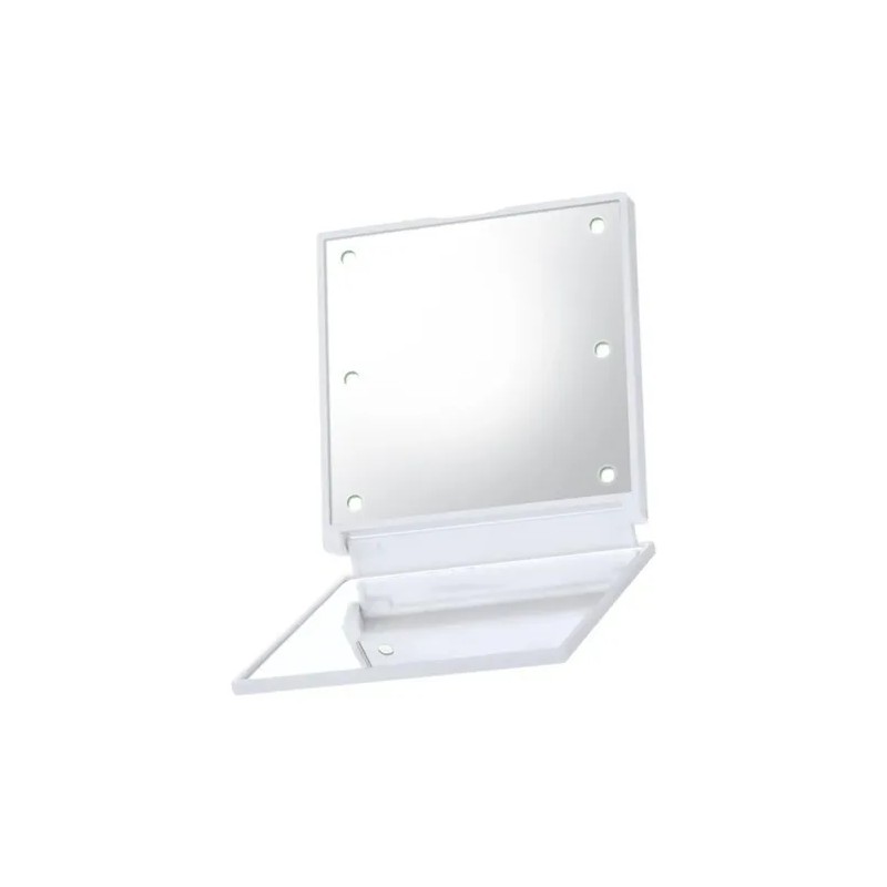 Espejo De Maquillaje Portátil Plegable Con 2 Miniled, 6