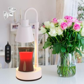 WEDTSERHA Candle Warmer Fused Lamp with Timer Adjustable Height Dimmable Lighting Home Decor Housewarming,Bar,Bedroom,Bathroom,Hotel Aroma White Light,Gifts for Women Men