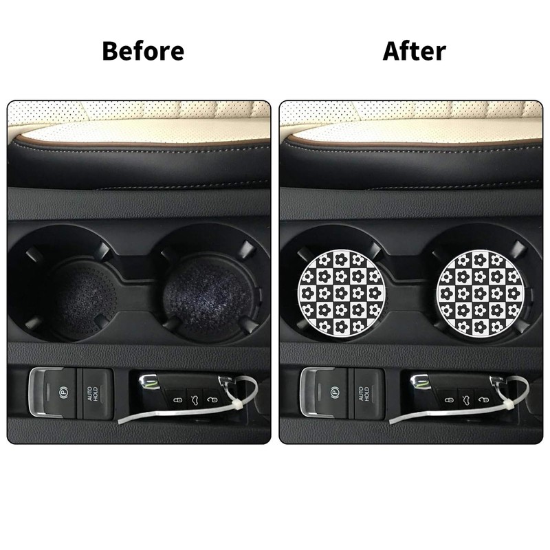 4PCS Car Cup Holder Insert, Universal Non-Slip Car Cup Holder