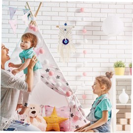 Ciieeo Bohemian Macrame Woven Tapestry Wall Hanging Decor Thread Pendant for Living Room Bedroom Room Unique Tassel Design for Cute Home Aesthetic