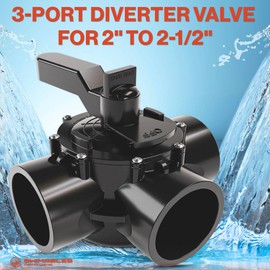 Swimables 3 Way Pool Valve 2 Inch | Compatible with Premium 3 Way Valve Systems | High-Flow 3 Way Water Valves for Pools with Secure Seal | Ideal for 2 Inch Plumbing Applications - Easy Maintenance