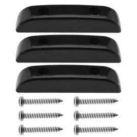 Be In Your Mind Pack of 3 Thumb Rest Plastic Finger Rest Thumb Plate with Mounting Screws Replacement Parts for Guitar Bass Replacement Instrument Accessories Black, black