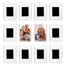 FRTAOOP Pack of 12 Magnetic Picture Frames for Fridge, Mini Picture Frame 4.5 x 7 cm, Transparent Picture Frame, Small, Small Photos on Fridge Magnets, Gifts for Family and Friends