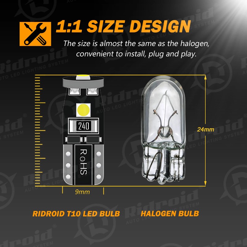 RIDROID 12 x White Interior LED Dome Lights Package For