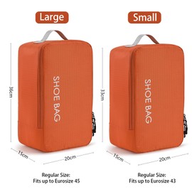 Asnews Pack of 2 Shoe Bags Travel Waterproof Shoe Bag Travel Holiday Shoe Bag, orange, shoe bag