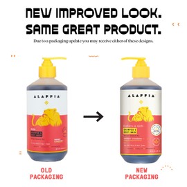 Alaffia Babies and Kids Shampoo and Body Wash, Gentle and Calming Support for Soft Hair and Skin with Shea Butter, Neem, and Coconut Oil, Fair Trade, Coconut Strawberry, 16 Fl Oz