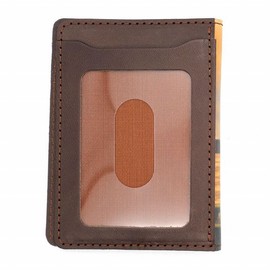 Wachifudo Dayan Cat Dayan Genuine Leather Gondola 2 Sided Pass Case, Braun