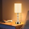 Clora Touch Bedside Crystal Lamp for Bedrooms Nightstand with USB