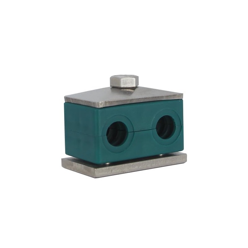 Tubeclo 12MM Twin Series Clamp, Polypropylene with Galv Plated Steel