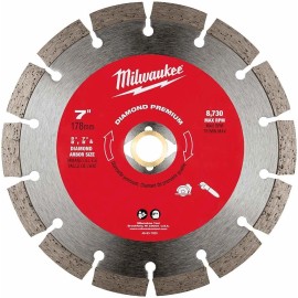 Milwaukee 49-93-7020 7 in. Diamond Premium Segmented Saw Blade Wet or Dry