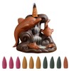 Ornamental Backflow Incense Burner Incense Holder Home Ornament with Dolphin