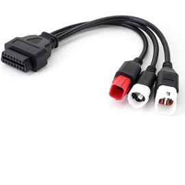 3 Pin 4 Pin 6 Pin Diagnostic Connector Cable OBD2 Adapter Scanner 3 in 1 for Yamaha Honda Heavy Duty Easy Connect