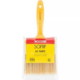 Wooster 6-Wooster Softip 4 In. chisel trimmed Flat Wall Paint Brush Model: Q3108-4