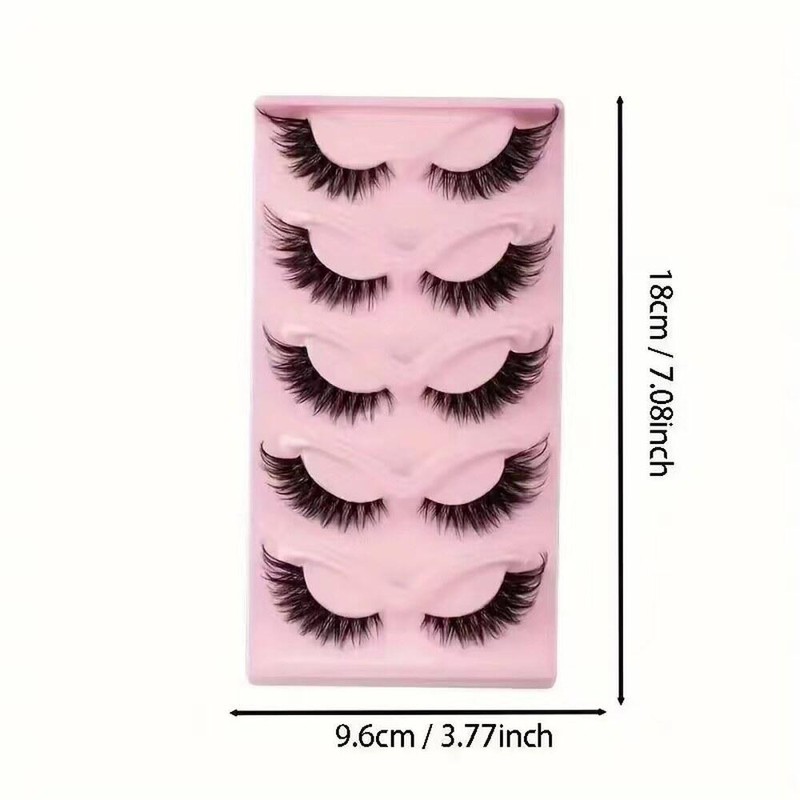메이크업 5 쌍 고양이 눈 속눈썹 속눈썹 눈 길쭉한 거짓