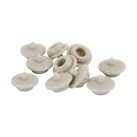 MEASUREMAN Paquete de 10 tapones de sellado de aceite de silicona gris, tapa de aceite de goma para medidor de presión relleno de líquido
