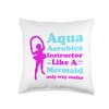 Aqua Water Aerobics Equipment Aqua Aerobics Instructor Throw Pillow
