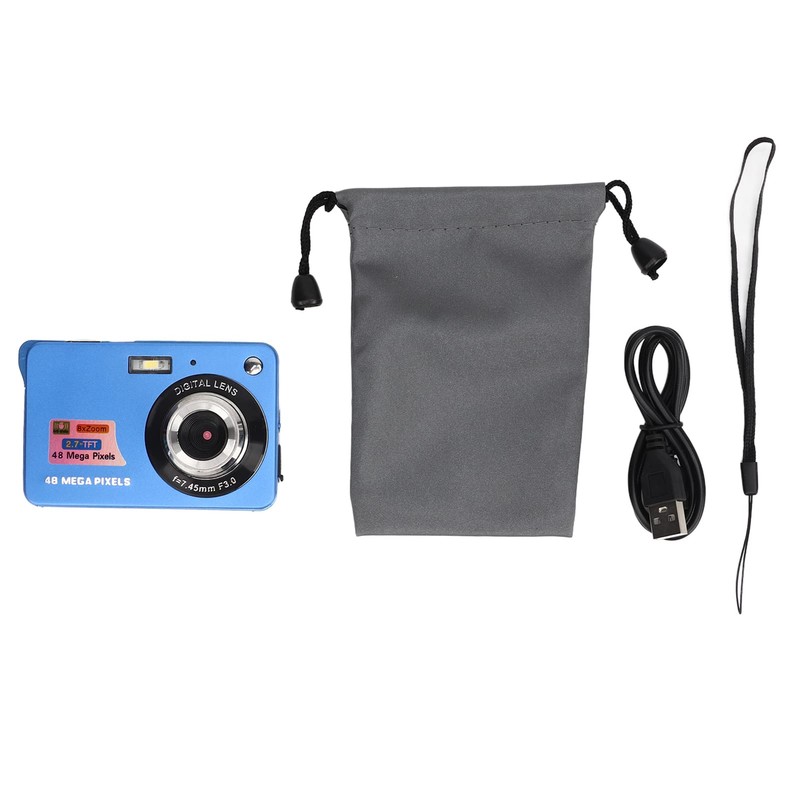 4K Digital Camera, Vlogging Camera, 2.7in LCD Display, 48MP 8x