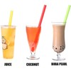 ALINK Pack of 8 Reusable Boba Plastic Straws, Pointed Design,