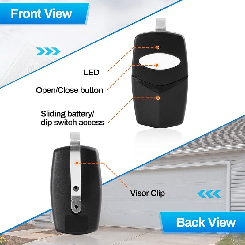 5-Pack DTC for Linear Delta 3 Garage Door Remote 8