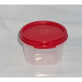 Tupperware Modern Red Round 7 Ounce Round Food Storage Container with Flip Top, Air Tight, Stackable, Dishwasher Safe, Reusable